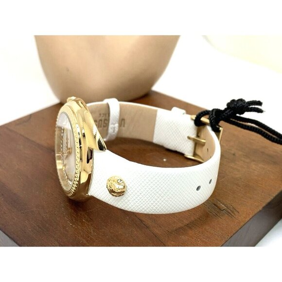 Versus by Versace Women's Watch VSPHF2921 Gold Case White Leather Band 3… - Picture 8 of 14